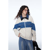 Unisex Jacket Lapel Denim Jacket Baggy Coat